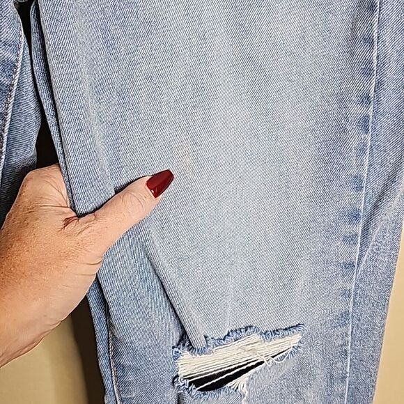 Frayed Jeans High Rise Straight Ankle 29 - Picture 4 of 11